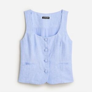 J.Crew linen blend vest top